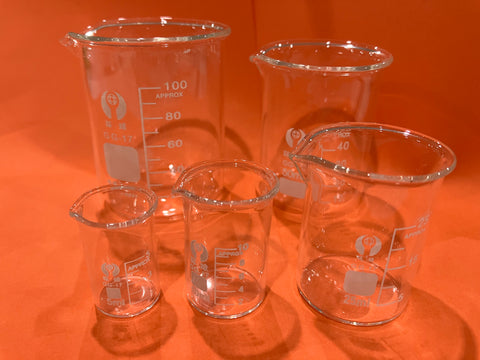 Five beaker set - laboratory glass New Product