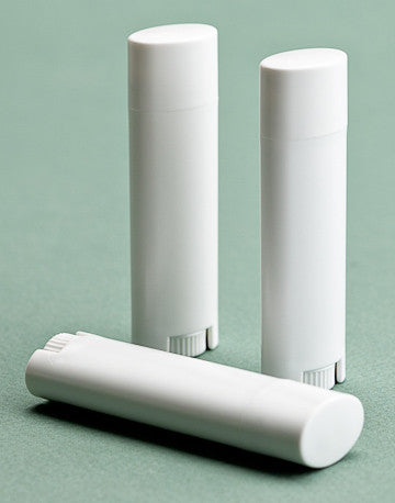  5 gram oval lip balm tube white plastic