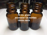 10mL amber glass essential oil bottle