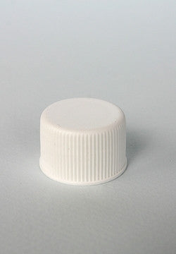 24mm White Ribbed Screw Cap