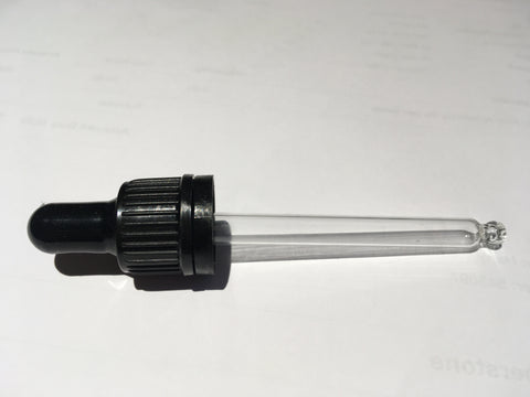 Black Nitrile Dropper 18/400 (neck fits 50ml Essential Oil Bottle) Clearout special