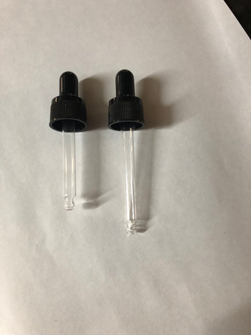 Black Nitrile Dropper 18mm  (fits 30mL Essential Oil bottle) clearout special