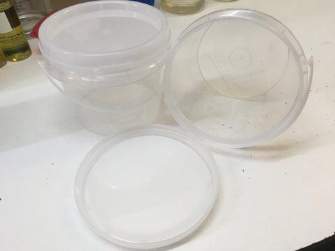 One litre Plastic Food Pail - Clear