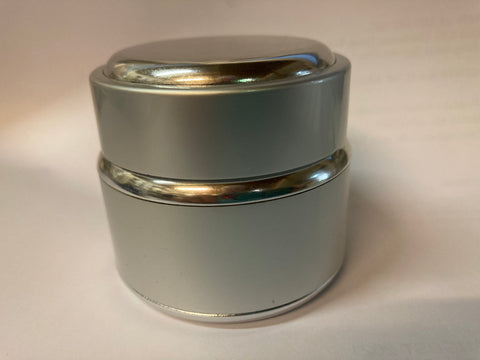 50gm Jar Silver Outer-White Glass Inner
