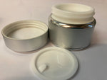 50gm Jar Silver Outer-White Glass Inner