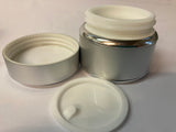 50gm Jar Silver Outer-White Glass Inner