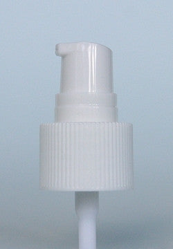 24mm White Gel Pump w/ Clear Overcap