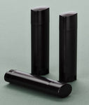 5gm  Oval Lip Balm Tubes - Black with Black Cap