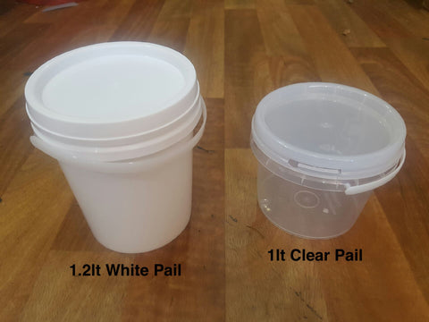 1.2lt Plastic White Pail